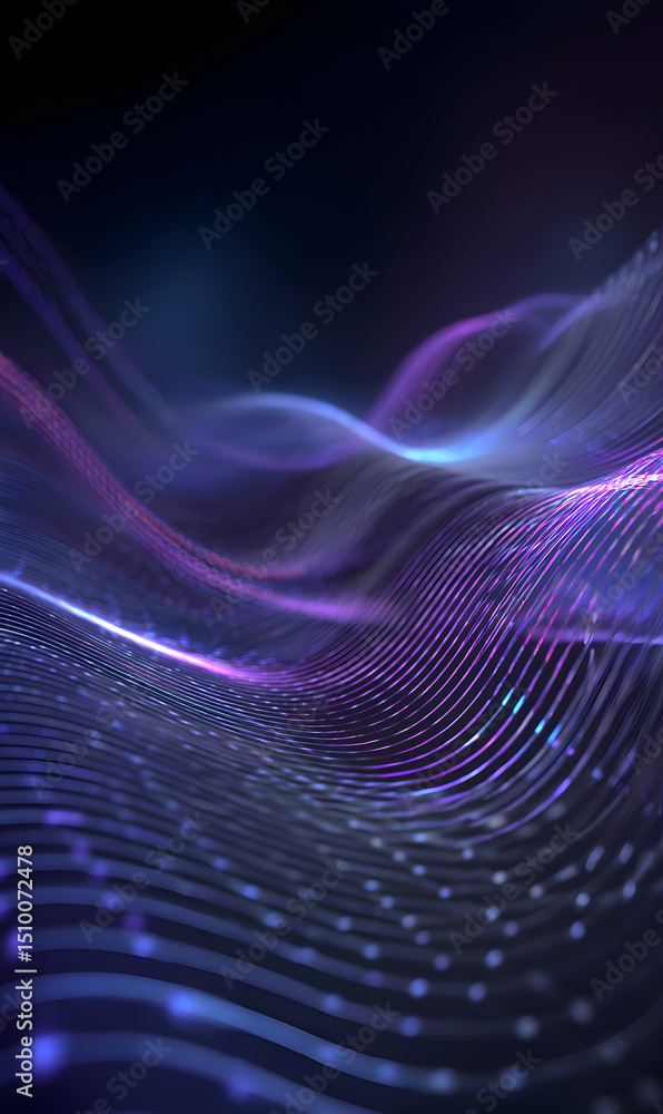 Abstract technology background featuring neon glowing lines forming waves in a futuristic design illustration art wallpaper Abstract technology background featuring neon glowing lines forming waves in a futuristic design illustration art wallpaper