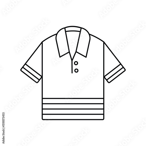 polo lineal icon with white background vector stock illustration