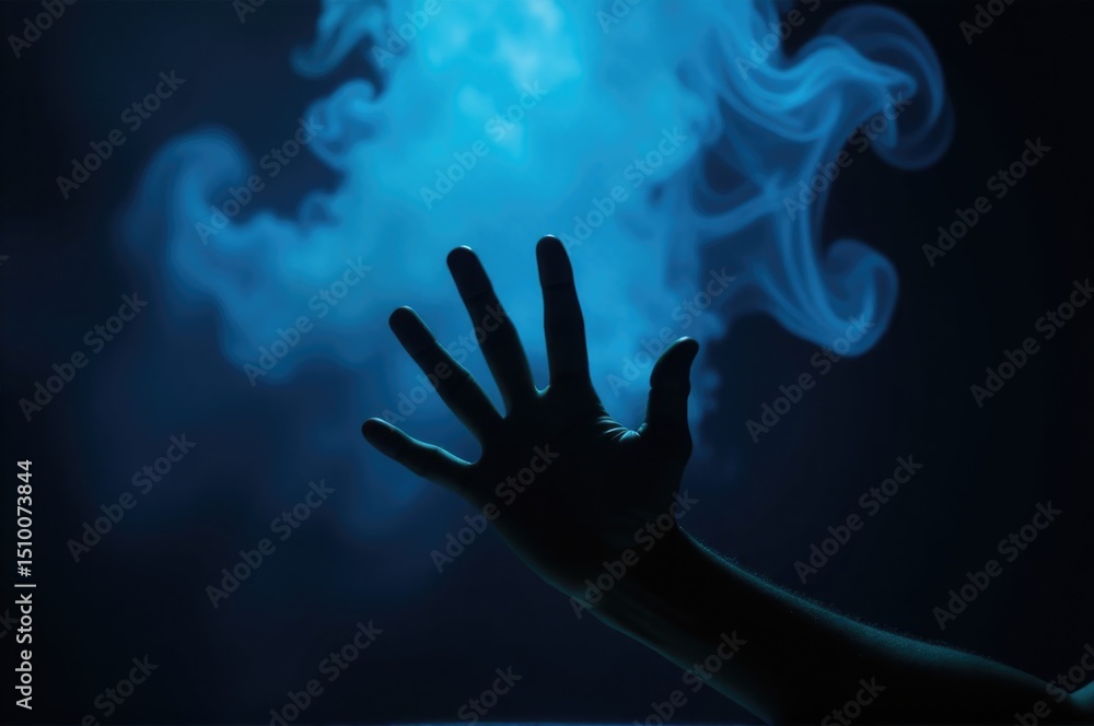 A person holds their hand up towards the sky, capturing a moment of surrender or celebration A person holds their hand up towards the sky, capturing a moment of surrender or celebration