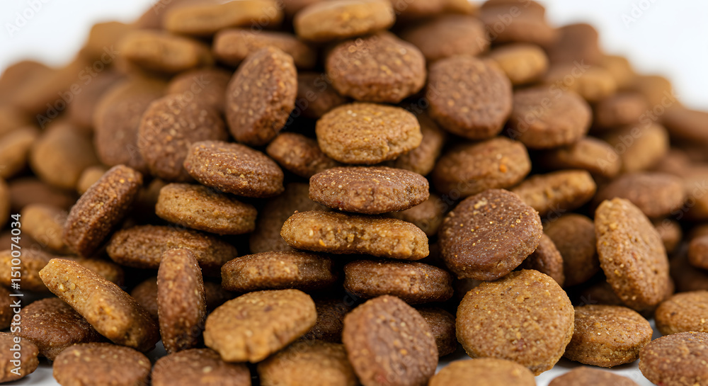 Close-Up of Brown Dog Kibble Close-Up of Brown Dog Kibble