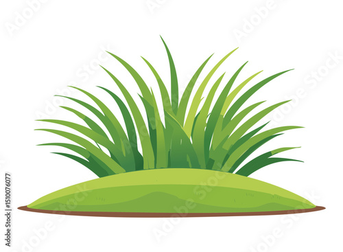 Lush Green Grass Patch Illustration