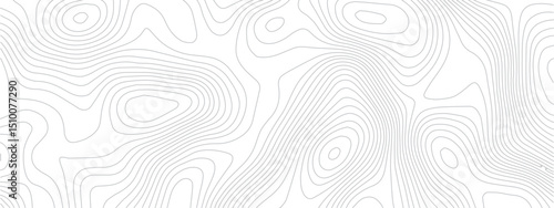 Detailed Sea Map with Geometric Lines and Topography, Featuring a Mounted Grid Pattern to Depict Area Space and Landscape Topos
