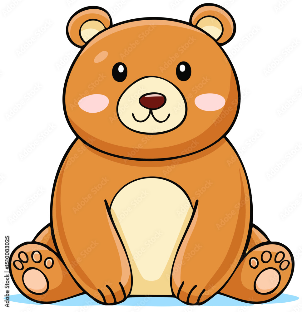 Obraz premium Cute Cartoon Bear