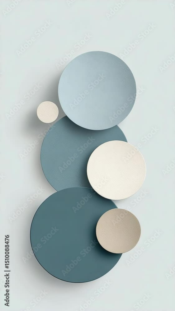 Abstract modern design with blue and beige circles,vertical video Abstract modern design with blue and beige circles,vertical video