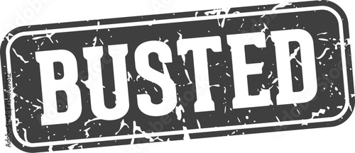 busted rectangular sign. busted stamp