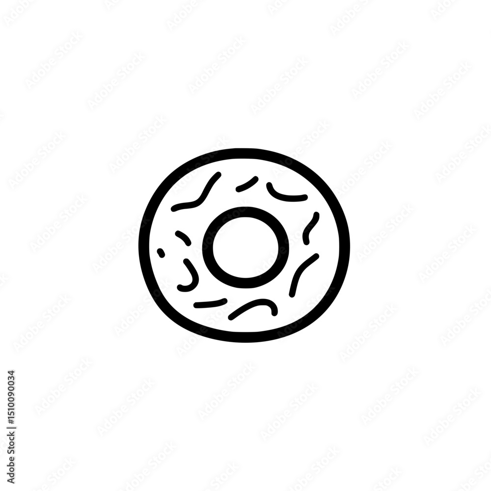 Vector Illustration of Donut Icon Vector Illustration of Donut Icon