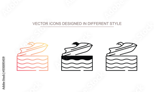 Jet Sprint icon design with white background stock illustration