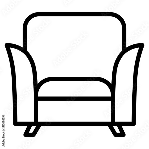 Armchair Seat  Icon Element For Design