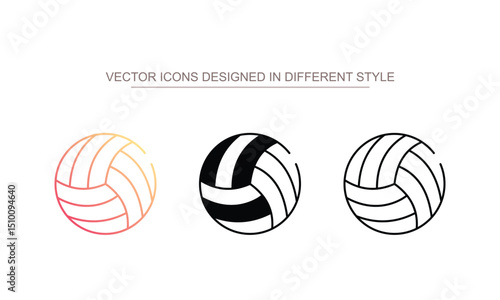 Netball icon design with white background stock illustration
