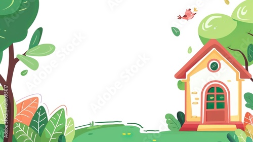 A bright and inviting white background designed for daycare center promotion. The clean and simple white backdrop creates a pure and friendly atmosphere