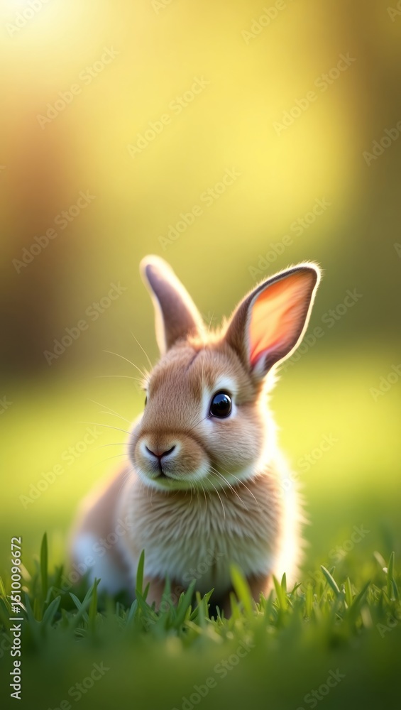 Obraz premium rabbit on the grass