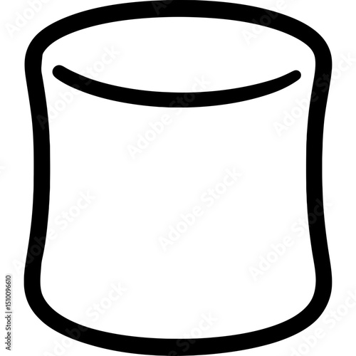 Minimalist marshmallow vector icon