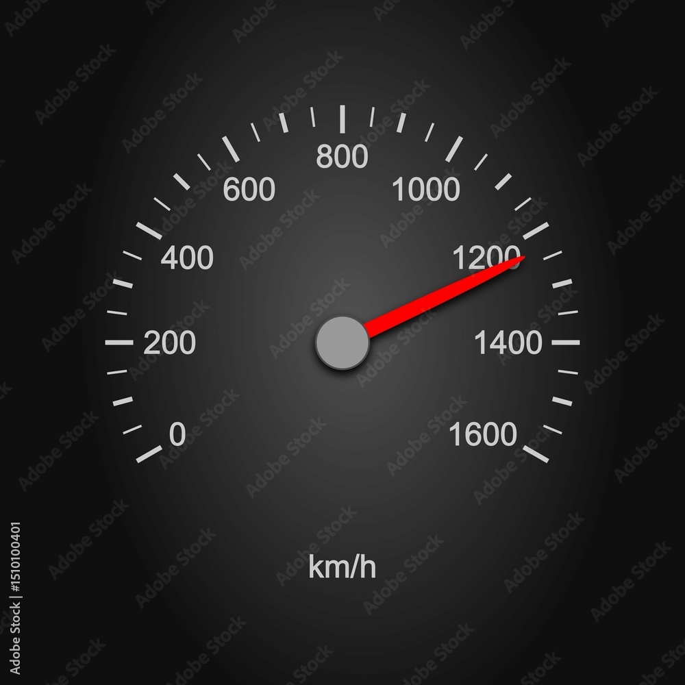 Speedometer showing the speed of sound in km/h Speedometer showing the speed of sound in km/h
