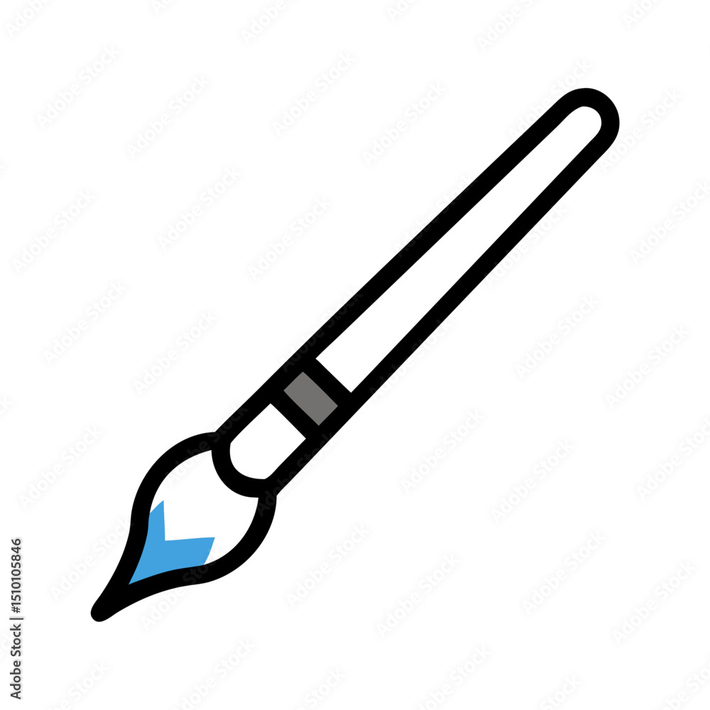Illustration of Art Brush Icon – Drawing and Painting Equipment Graphic Illustration of Art Brush Icon – Drawing and Painting Equipment Graphic