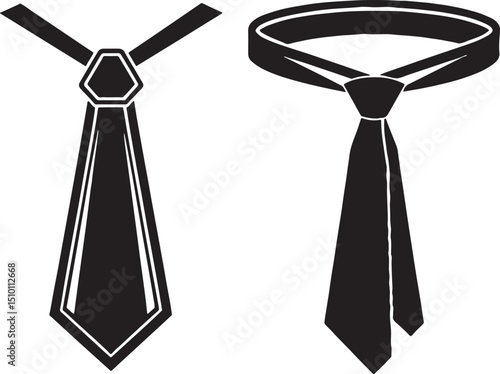 two ties on white background