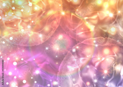 幻想的で神秘的な光のグラデーション背景 – 壁紙・テクスチャ・イラスト【ピンク・ゴールド・紫】