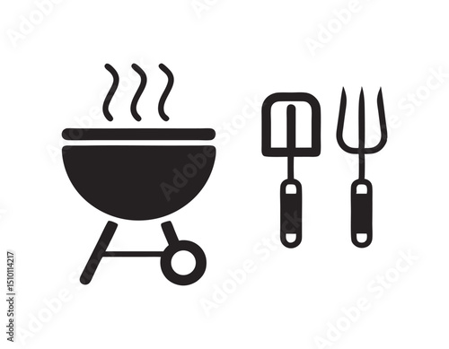 Bbq grill smoker cooking utensils summertime fun