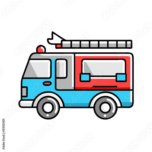 Wallpaper Mural Fire truck vehicle. Torontodigital.ca