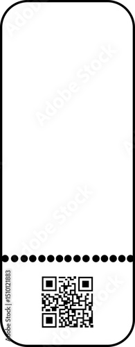 Ticket icon including cinema, concert, airline and event with QR code vector illustration in trendy black outline style. Perfect for travel apps, booking systems and entertainment ui mockups.