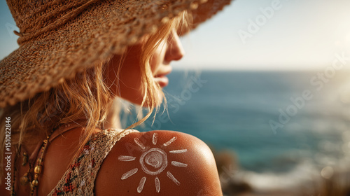 Summer Beach Skincare – Sun Protection Concept