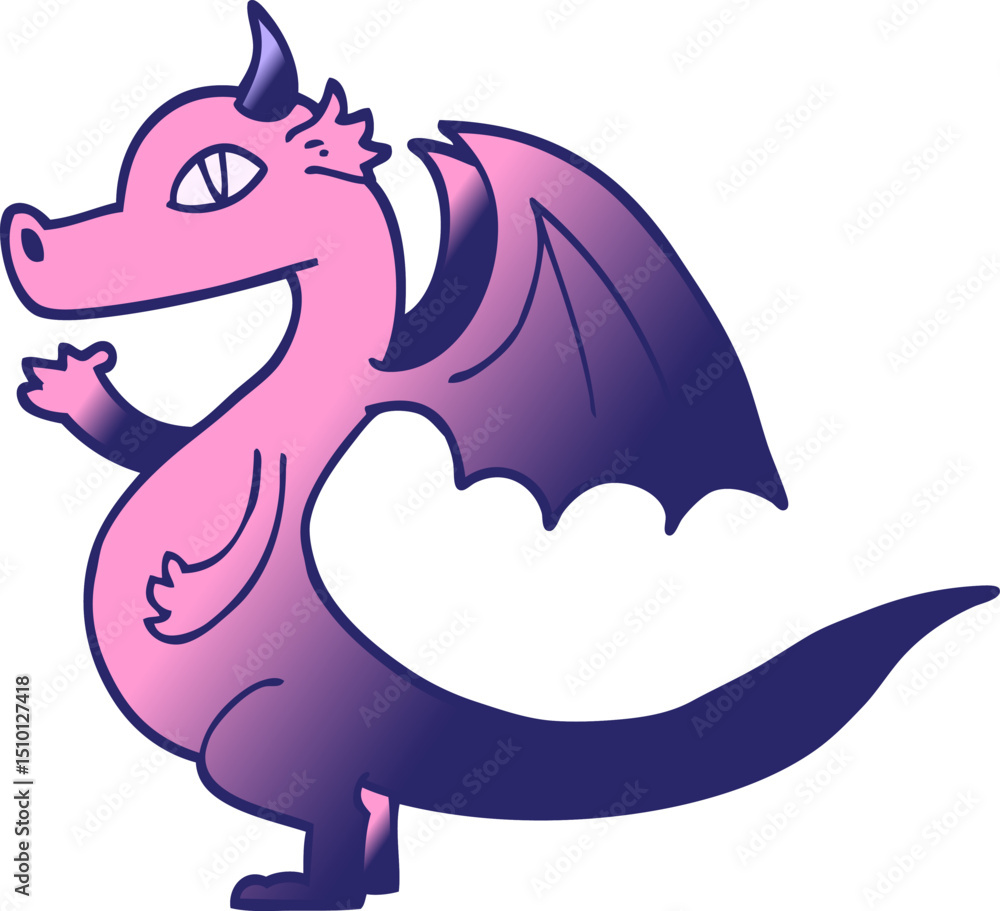 cute vector gradient illustration cartoon dragon cute vector gradient illustration cartoon dragon