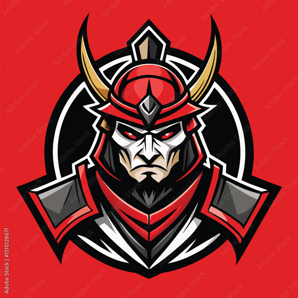 Cool samurai logo design showcasing intricate details and bold colors, perfect for branding and artistic projects in EPS format Cool samurai logo design showcasing intricate details and bold colors, perfect for branding and artistic projects in EPS format