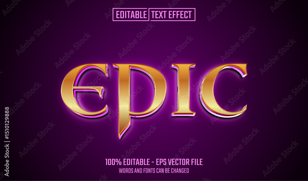 epic editable text effect epic editable text effect
