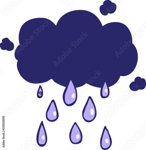 cartoon cloud raining