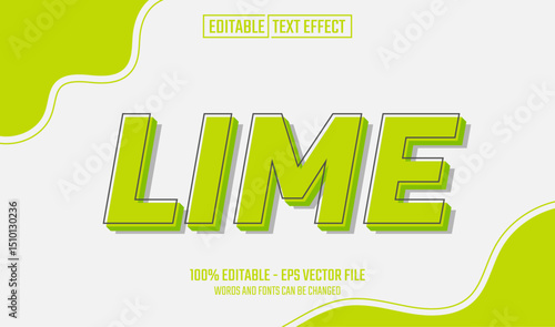 lime editable text effect