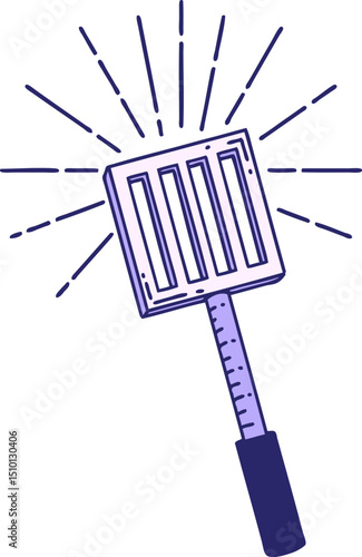 illustration of a traditional tattoo style kitchen spatula