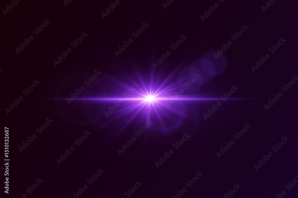 custom made wallpaper toronto digitalBright star flash with glowing rays and lens effects. Magic light effect.