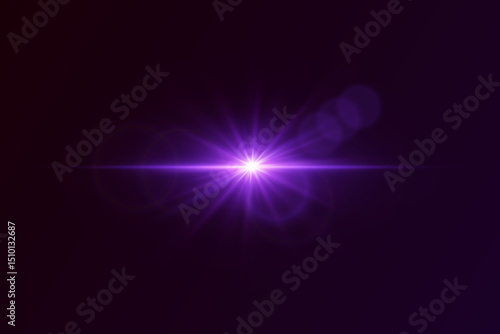 Wallpaper Mural Bright star flash with glowing rays and lens effects. Magic light effect. Torontodigital.ca
