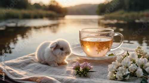 Golden Hour Tea by the Lakeside