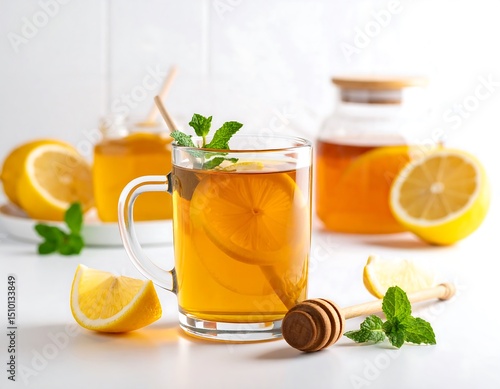 Refreshing lemon tea