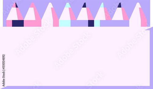 pack of coloring pencils graphic vector illustration icon