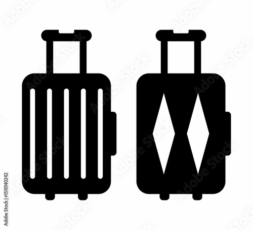 black vector suitcase