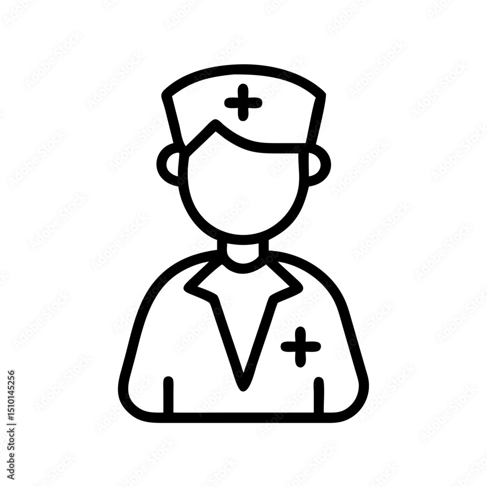 Fototapeta premium cartoon doctor with stethoscope