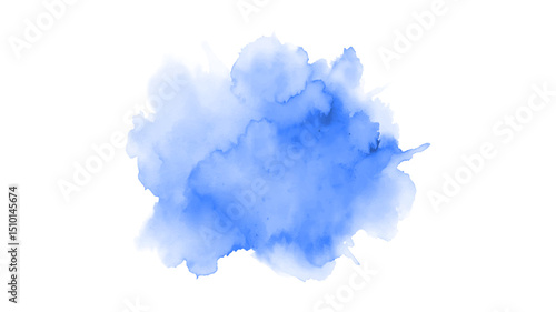 watercolor isolated abstract background light blue.