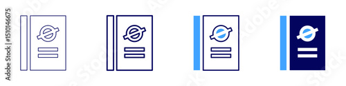 Tectonic stress icon in 4 different styles. Thin Line, Line, Bold Line, Duotone. Duotone style. Editable stroke
