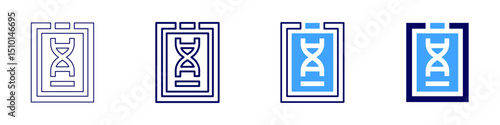 Symptom tracker icon in 4 different styles. Thin Line, Line, Bold Line, Duotone. Duotone style. Editable stroke