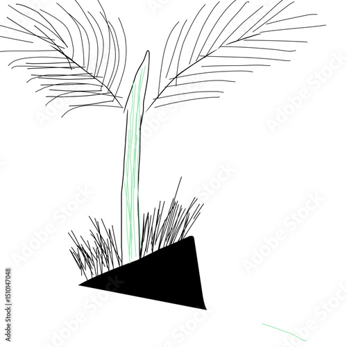 grass silhouette vector
