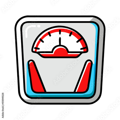 Weight scale icon representing health, fitness, or weight management.