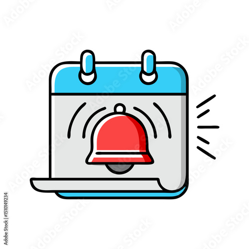 Calendar alert symbol indicating reminders, deadlines, or emergencies.