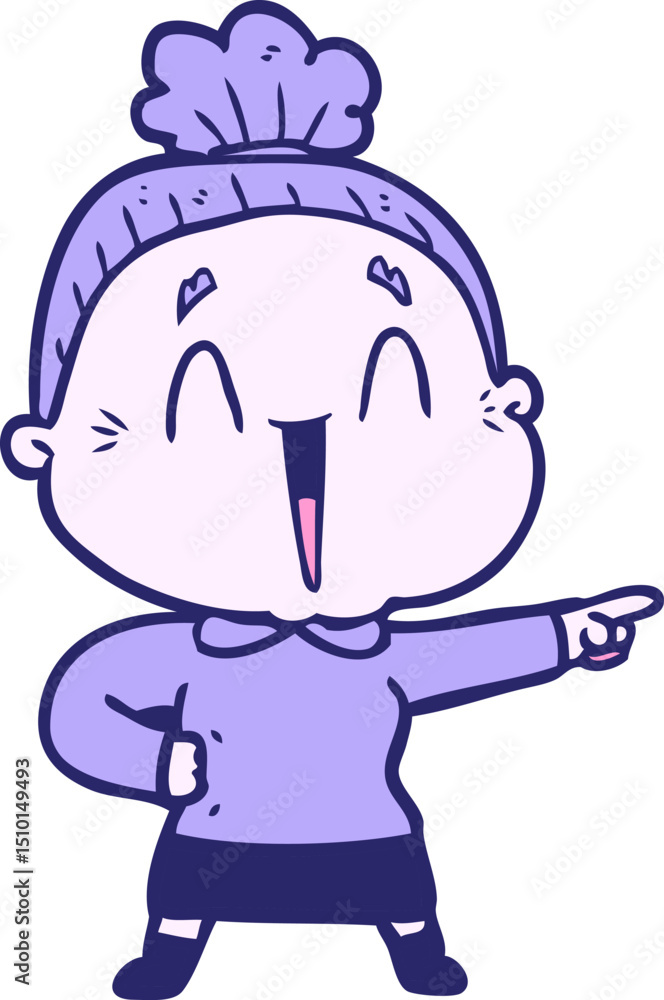 cartoon happy old lady cartoon happy old lady