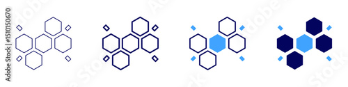 Lab reagent icon in 4 different styles. Thin Line, Line, Bold Line, Duotone. Duotone style. Editable stroke