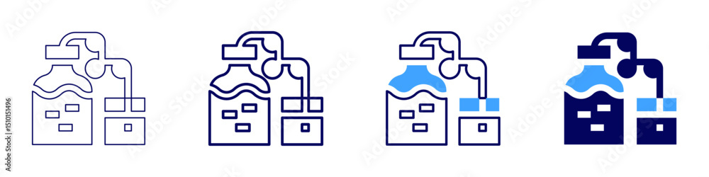 Distilling icon in 4 different styles. Thin Line, Line, Bold Line, Duotone. Duotone style. Editable stroke Distilling icon in 4 different styles. Thin Line, Line, Bold Line, Duotone. Duotone style. Editable stroke