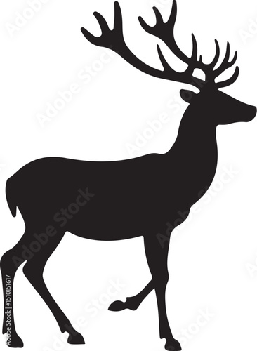 8 Deer Silhouette Bundle Clipart