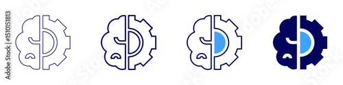 Cryogenic cooling icon in 4 different styles. Thin Line, Line, Bold Line, Duotone. Duotone style. Editable stroke