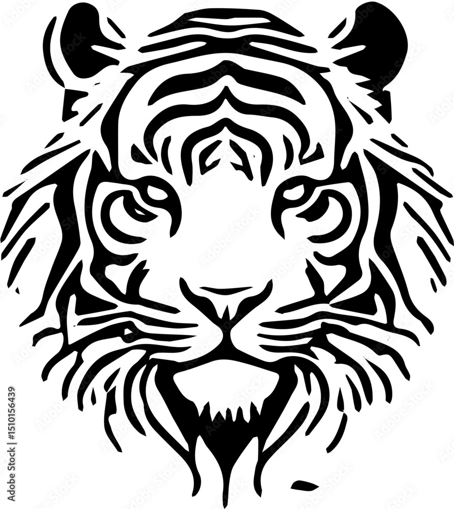 Obraz premium tiger head silhouette