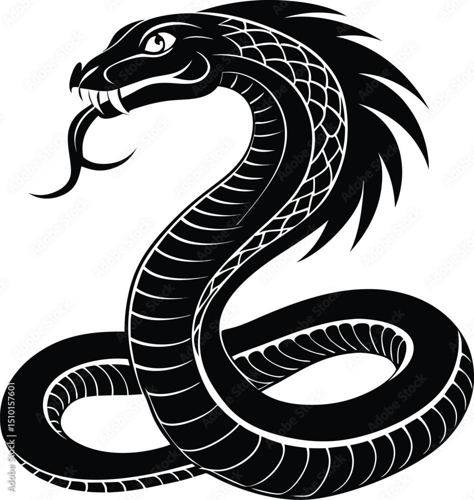 Fototapeta premium black and white snake